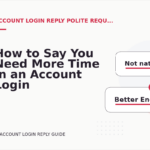 How to Say You Need More Time in an Account Login Reply