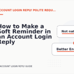How to Make a Soft Reminder in an Account Login Reply