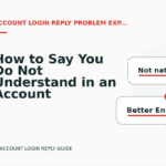 How to Say You Do Not Understand in an Account Login Reply