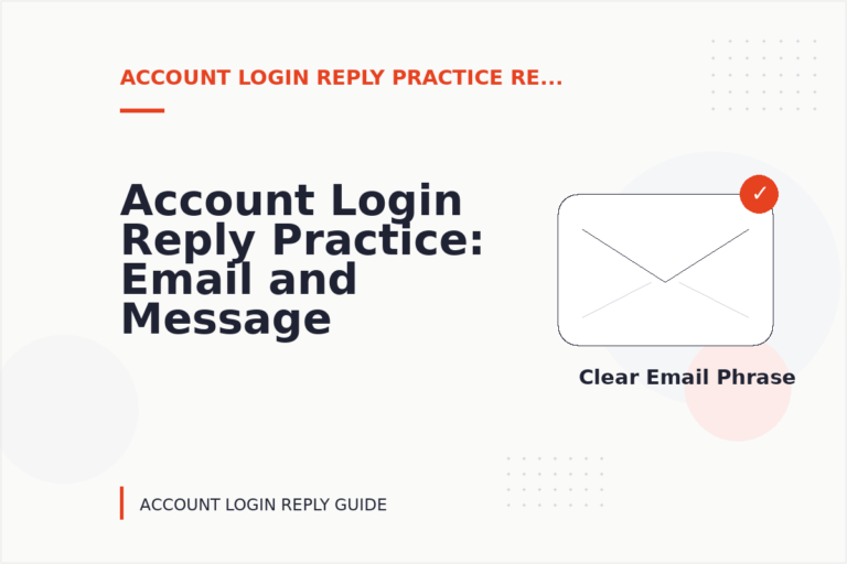 Account Login Reply Practice: Email and Message Examples Account Login Reply Practice: Email and Message Examples