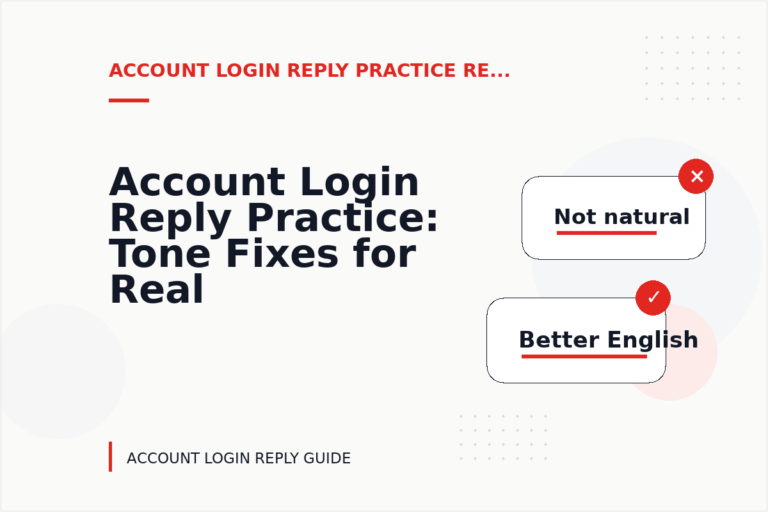 Account Login Reply Practice: Tone Fixes for Real Situations Account Login Reply Practice: Tone Fixes for Real Situations